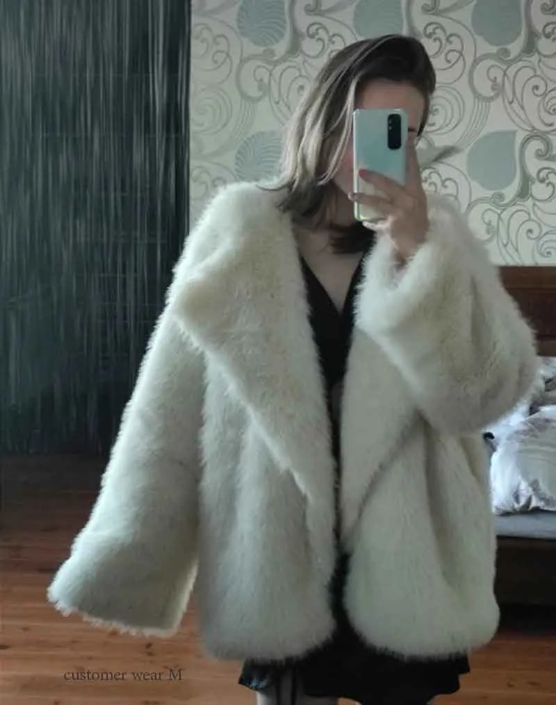 Boho Winter Coat, Fur Coat, Faux Fox Fur, Jolie in Brown