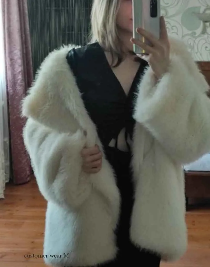 Boho Winter Coat, Fur Coat, Faux Fox Fur, Jolie in Brown