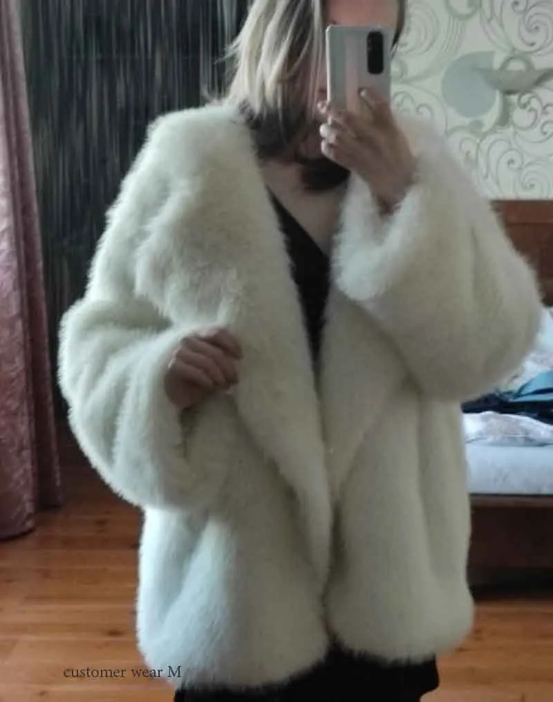 Boho Winter Coat, Fur Coat, Faux Fox Fur, Jolie in Brown