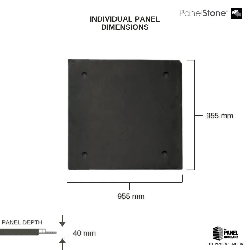 Concrete Anthracite Panel Stone