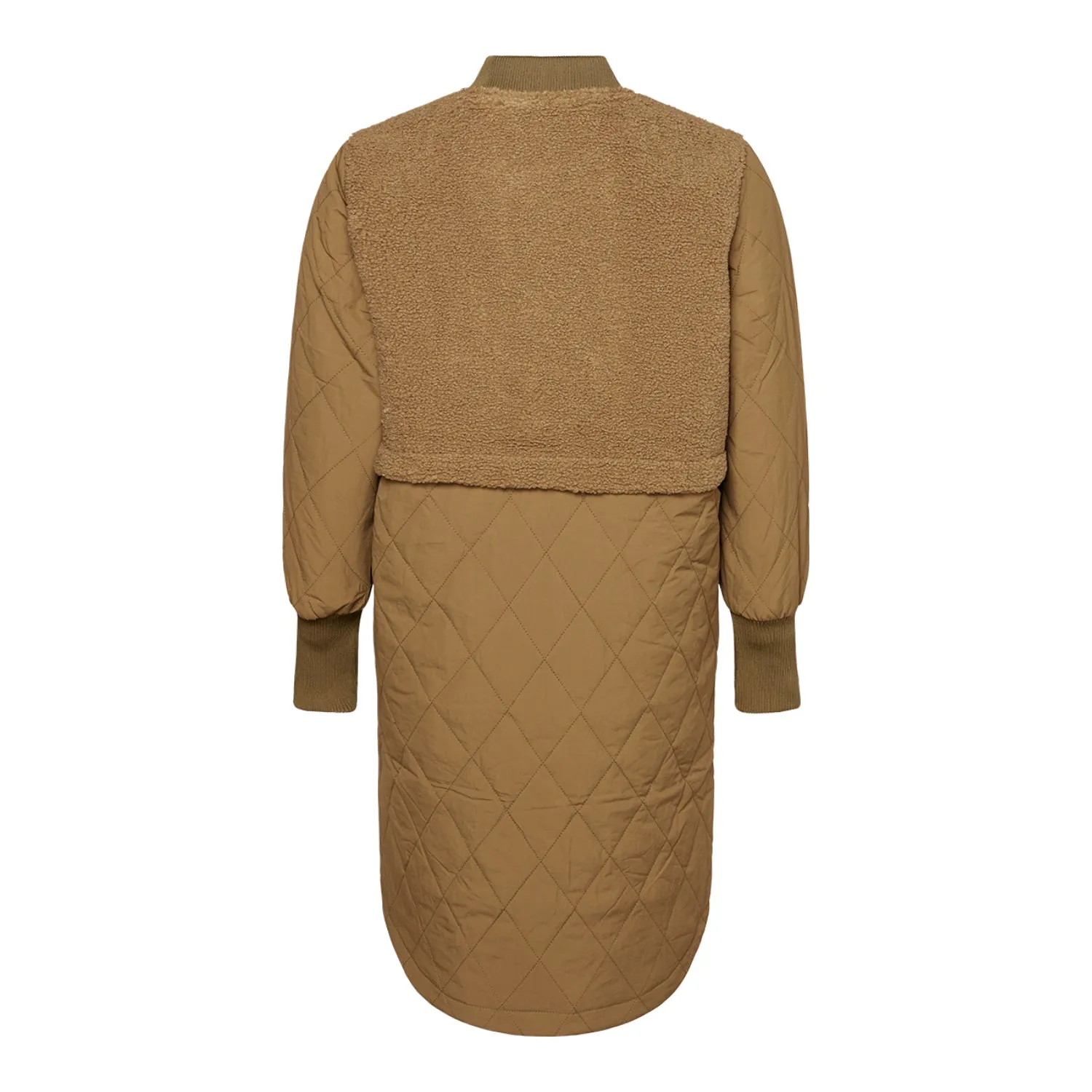 Etta Pile Coat Solid - Light Army