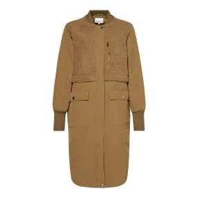 Etta Pile Coat Solid - Light Army