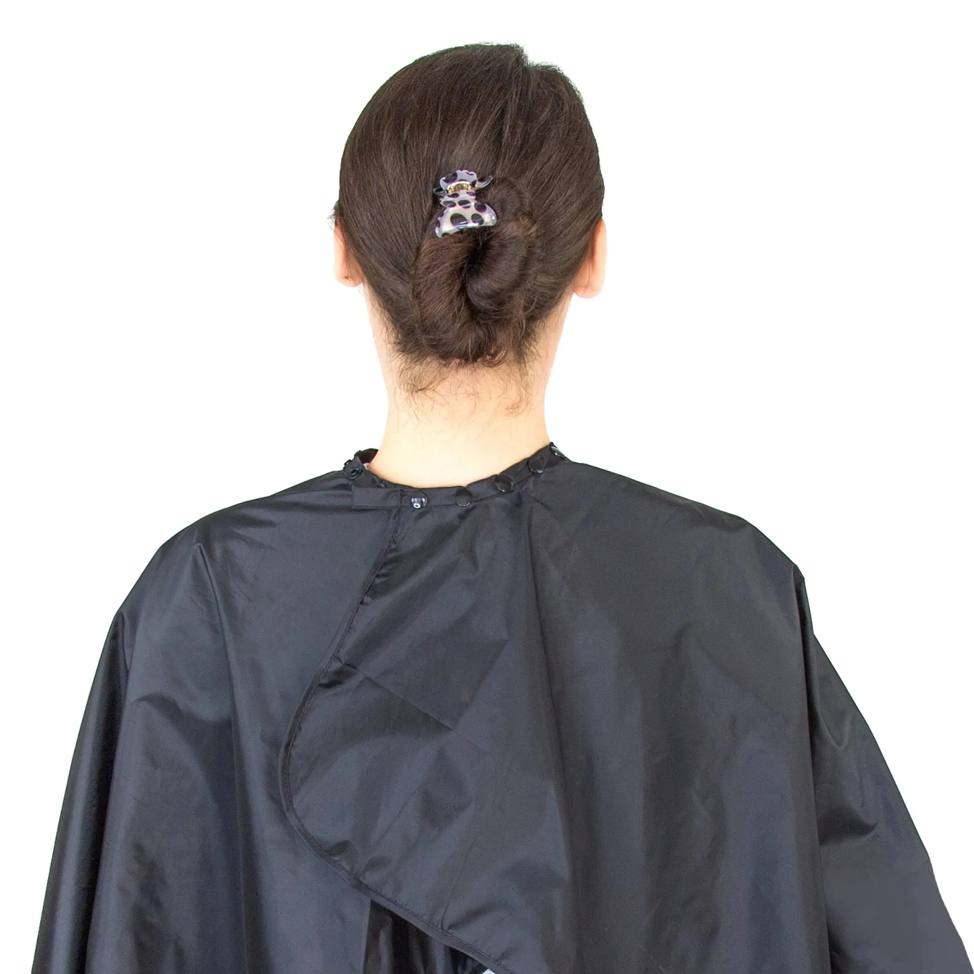 Hair Cutting Cape with Armholes - Professional Salon Cape - 100% Nylon - Haircut Cape - Hairdresser Cape - Styling Cape - Hair Gown - Hair Dressing Cape (Black)