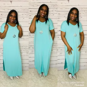 I Am Purposed Dress (Mint - Regular & Plus) RUNS BIG......SIZE DOWN!
