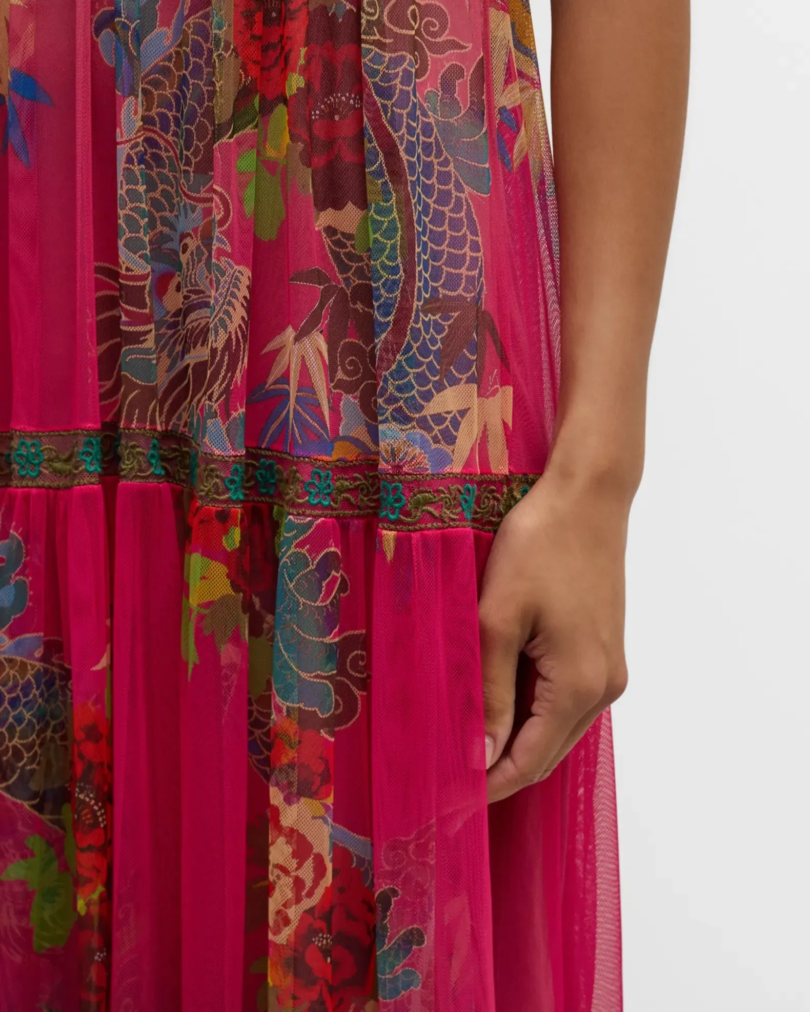 Johnny Was Mazzy Tierd Dress in Dralion Print
