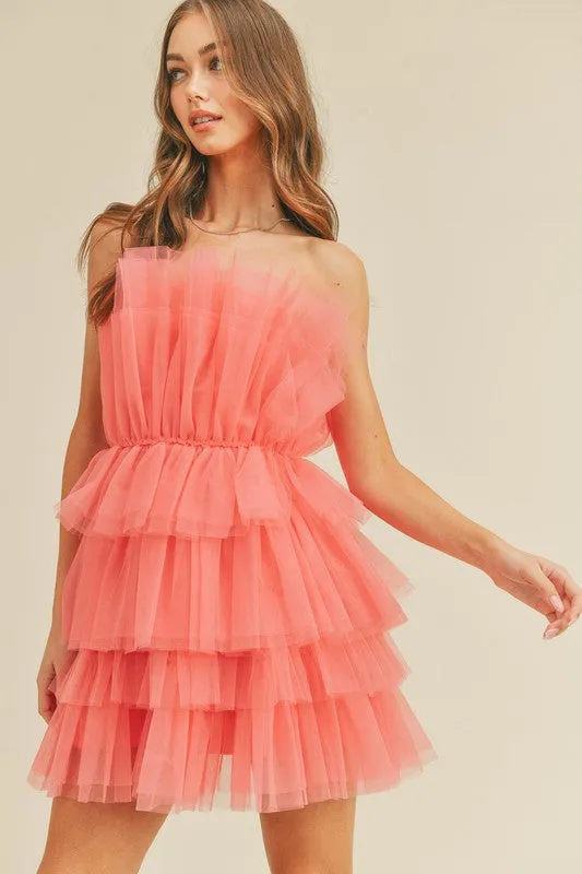 Katya Layered Tulle Mini Dress