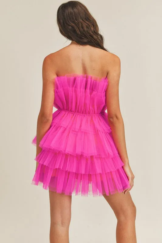 Katya Layered Tulle Mini Dress