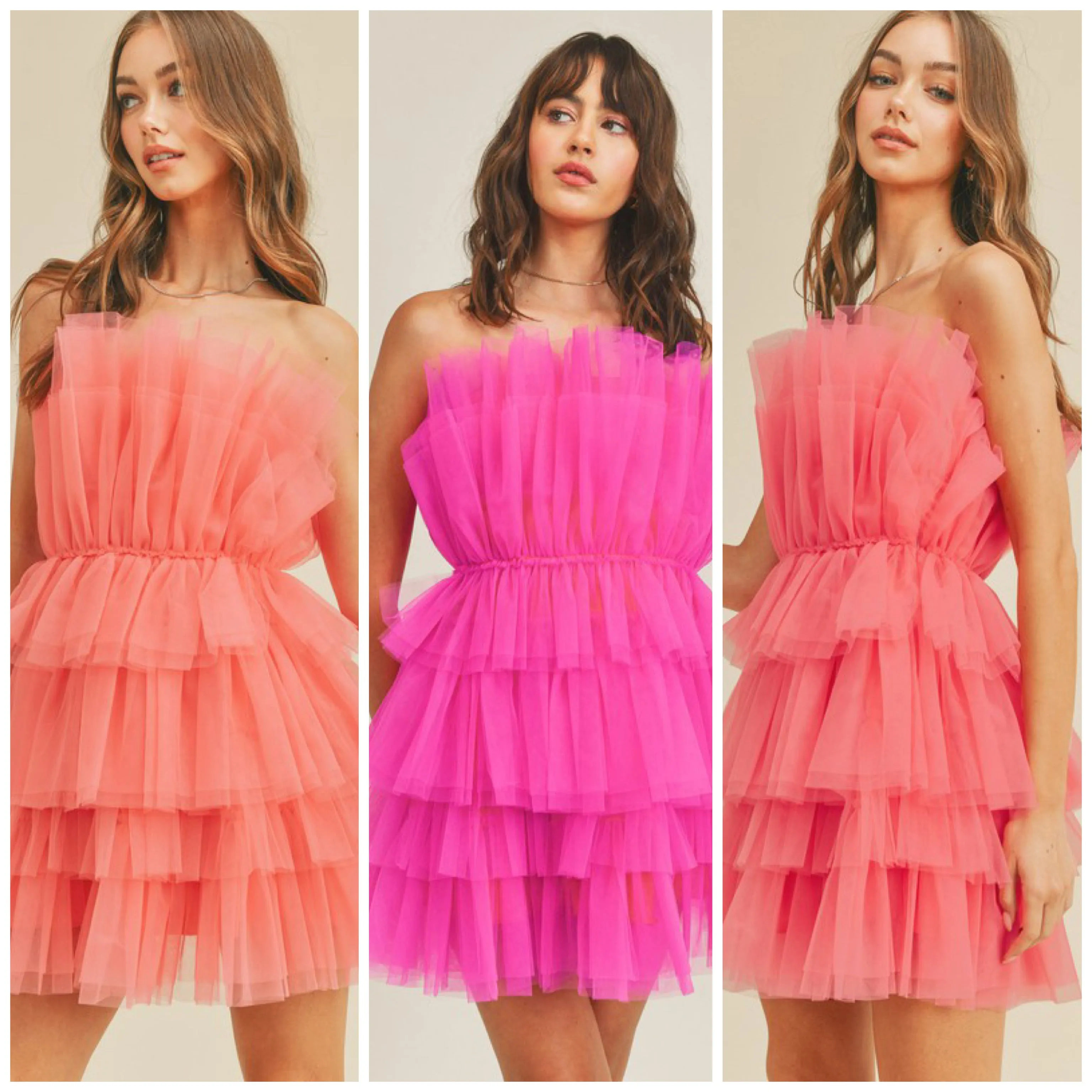 Katya Layered Tulle Mini Dress