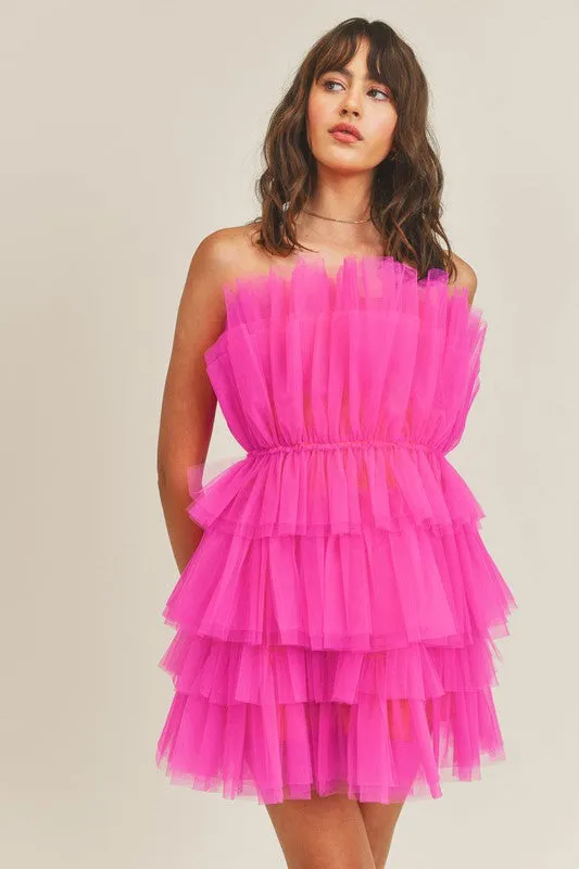 Katya Layered Tulle Mini Dress
