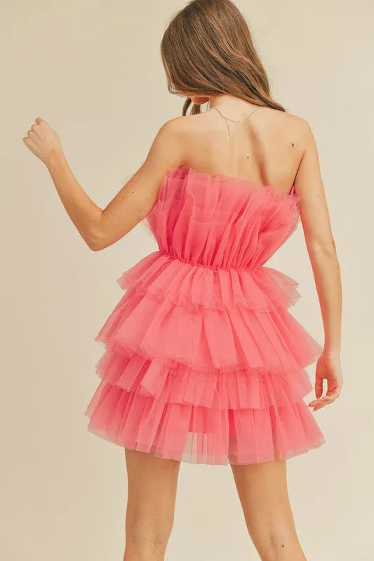 Katya Layered Tulle Mini Dress