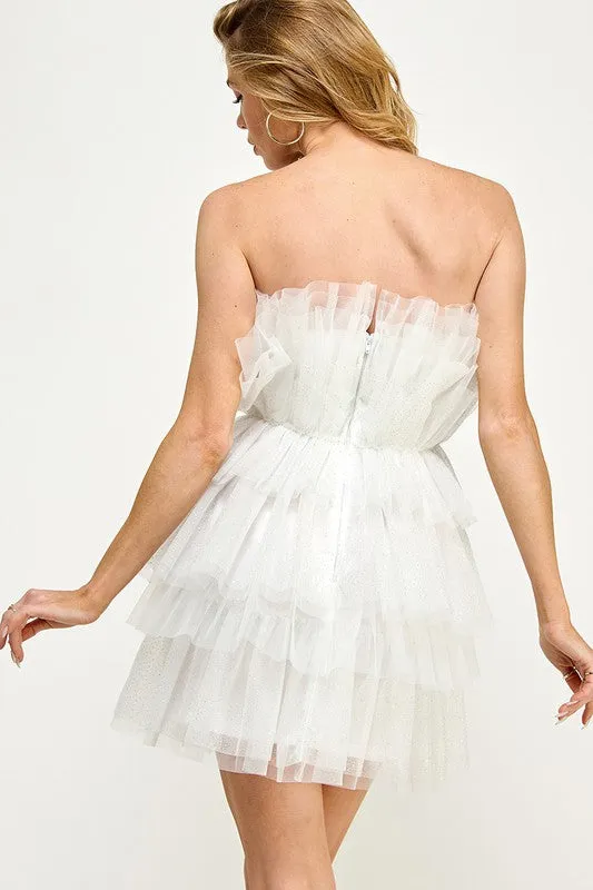 Katya Layered Tulle Mini Dress