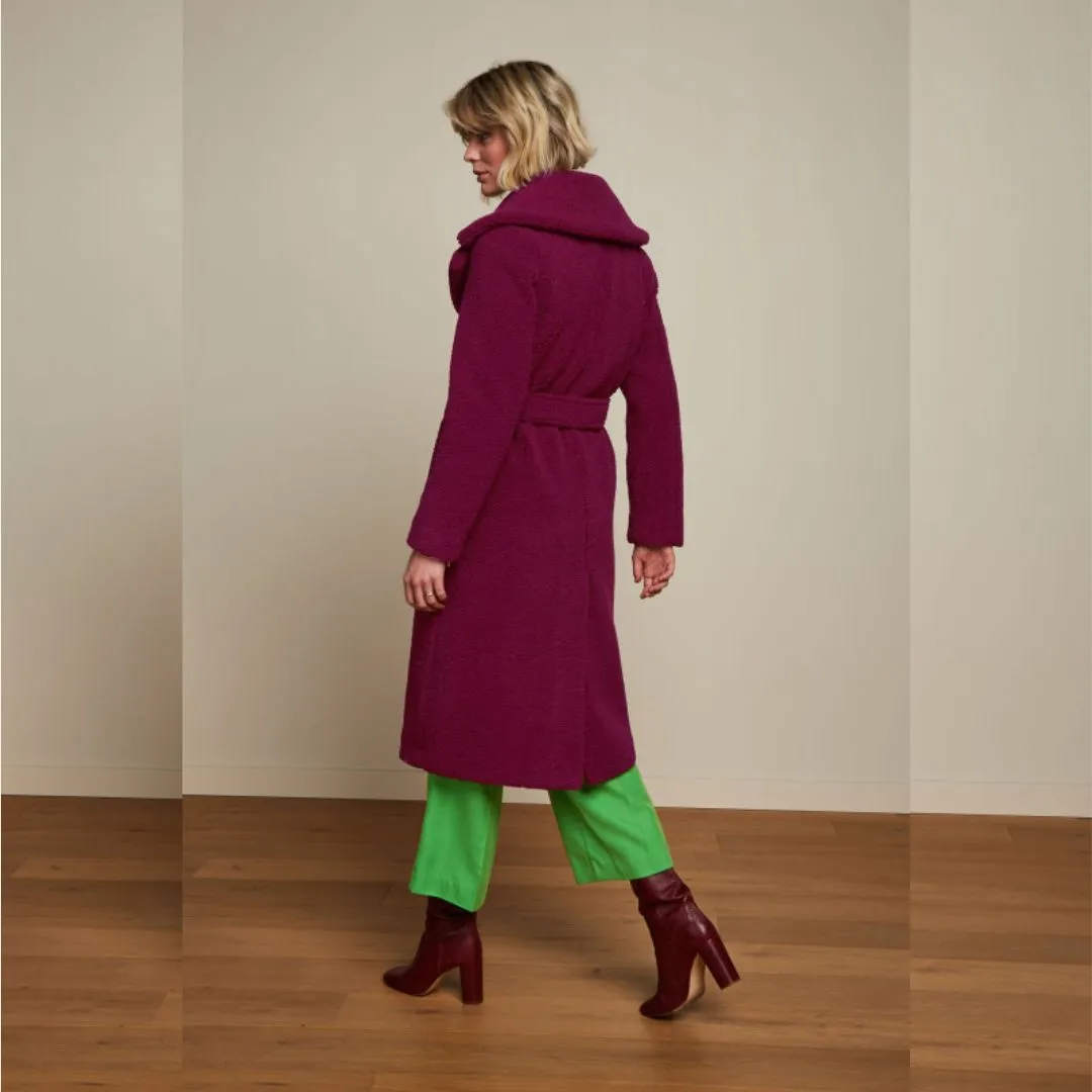 King Louie Women's Mary Coat Murphy in Beaujolais Red
