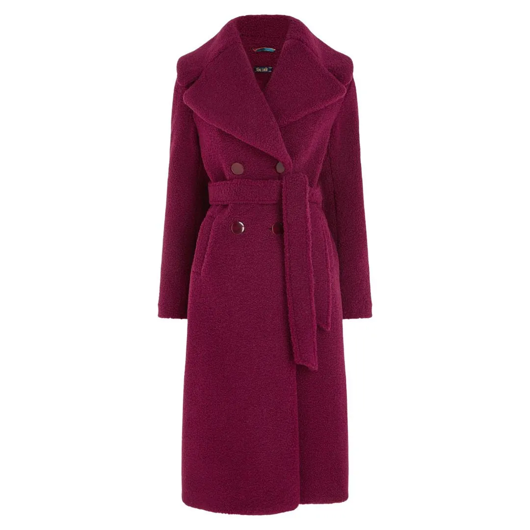 King Louie Women's Mary Coat Murphy in Beaujolais Red