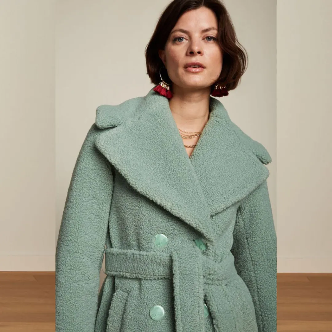 King Louie Women's Mary Coat Murphy in Granite Green
