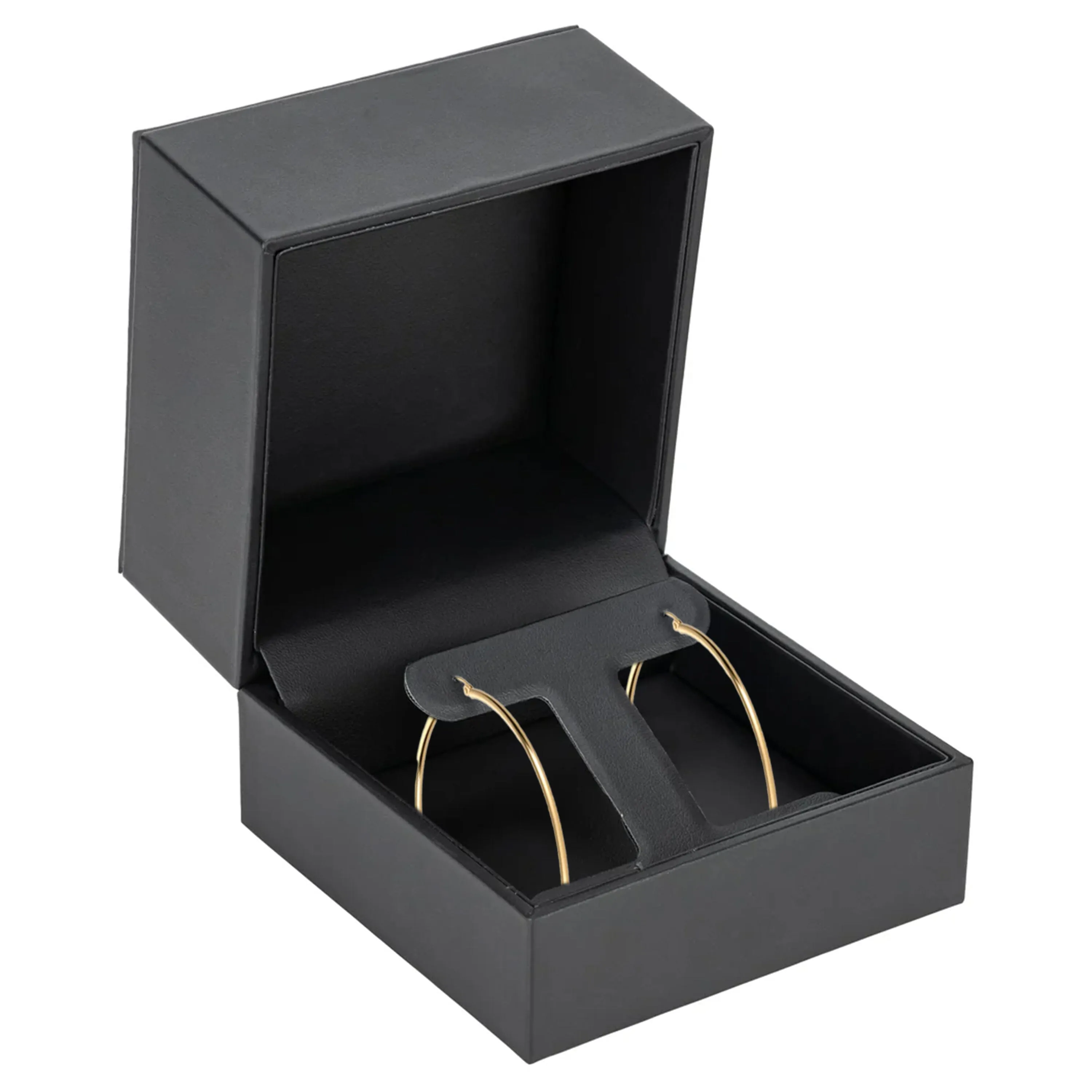 Luxury Leather Large Hoop Earring Box, Opulent Collection