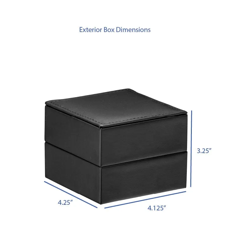Luxury Leather Large Hoop Earring Box, Opulent Collection