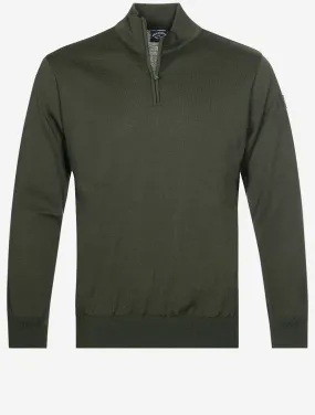 Mockneck Half Zip Knitwear Olive