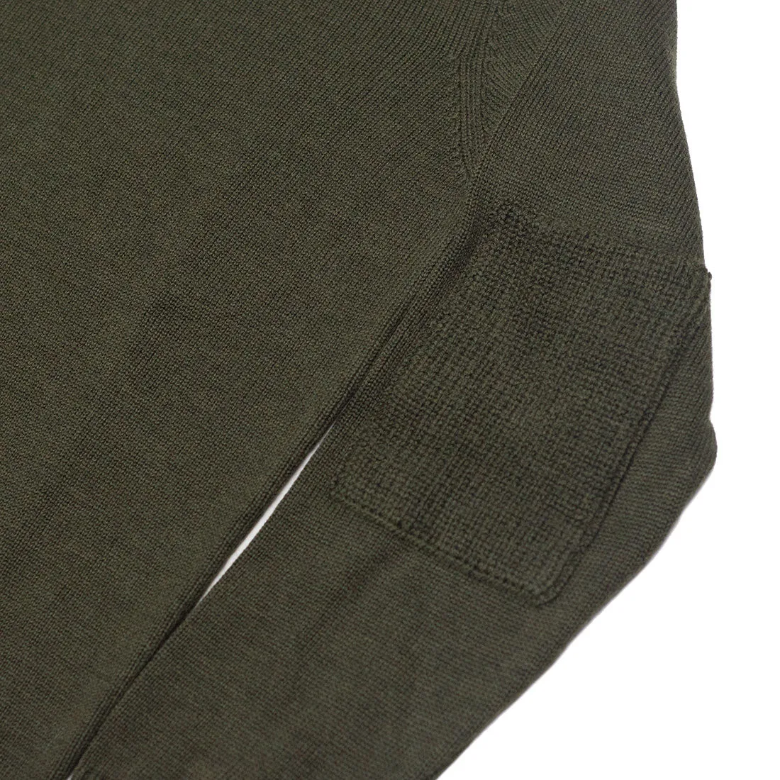 Naval turtleneck sweater in dark green merino wool