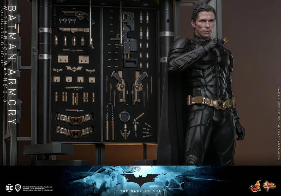PRE-ORDER: Hot Toys Batman Armory with Bruce Wayne (2.0) Sixth Scale Figure Set