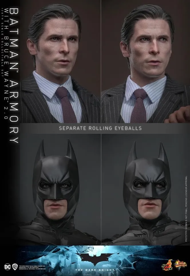 PRE-ORDER: Hot Toys Batman Armory with Bruce Wayne (2.0) Sixth Scale Figure Set