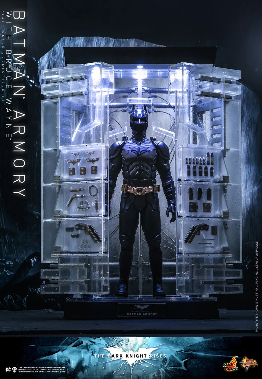 PRE-ORDER: Hot Toys Batman Armory with Bruce Wayne Sixth Scale Figure Set