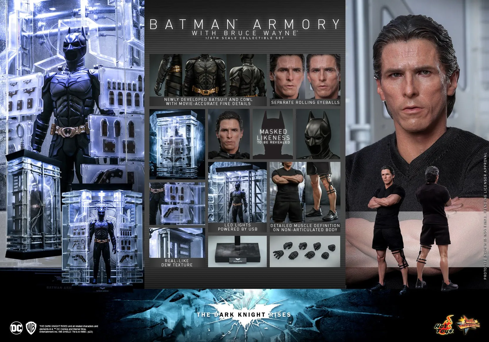 PRE-ORDER: Hot Toys Batman Armory with Bruce Wayne Sixth Scale Figure Set