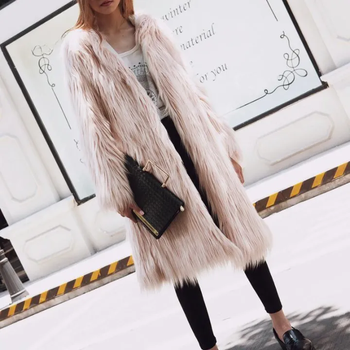 Shaggy Faux Fur Hooded Coats - 4 Colors