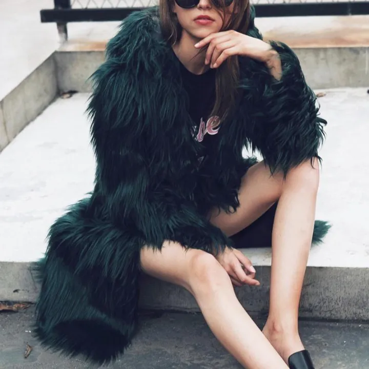 Shaggy Faux Fur Hooded Coats - 4 Colors