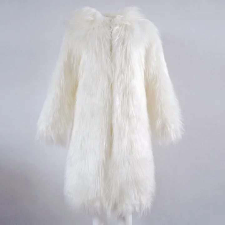 Shaggy Faux Fur Hooded Coats - 4 Colors