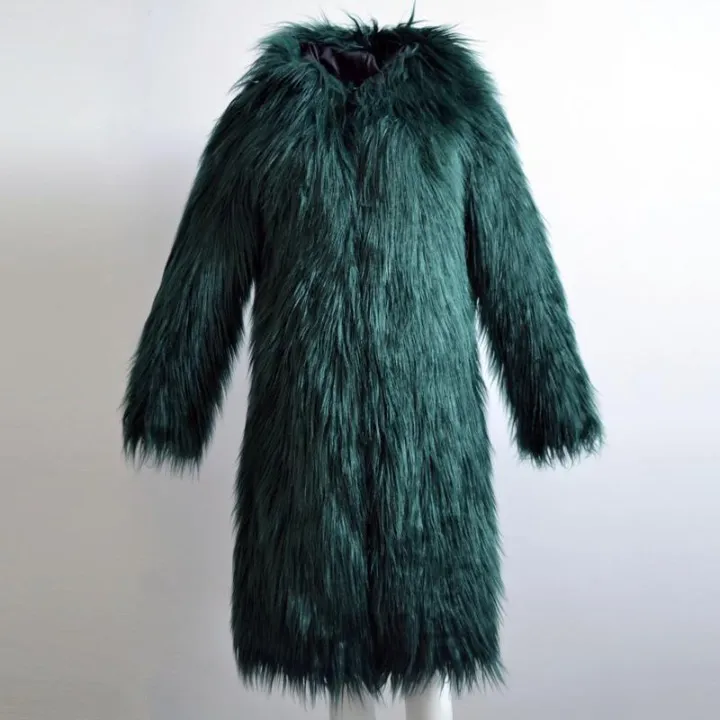 Shaggy Faux Fur Hooded Coats - 4 Colors