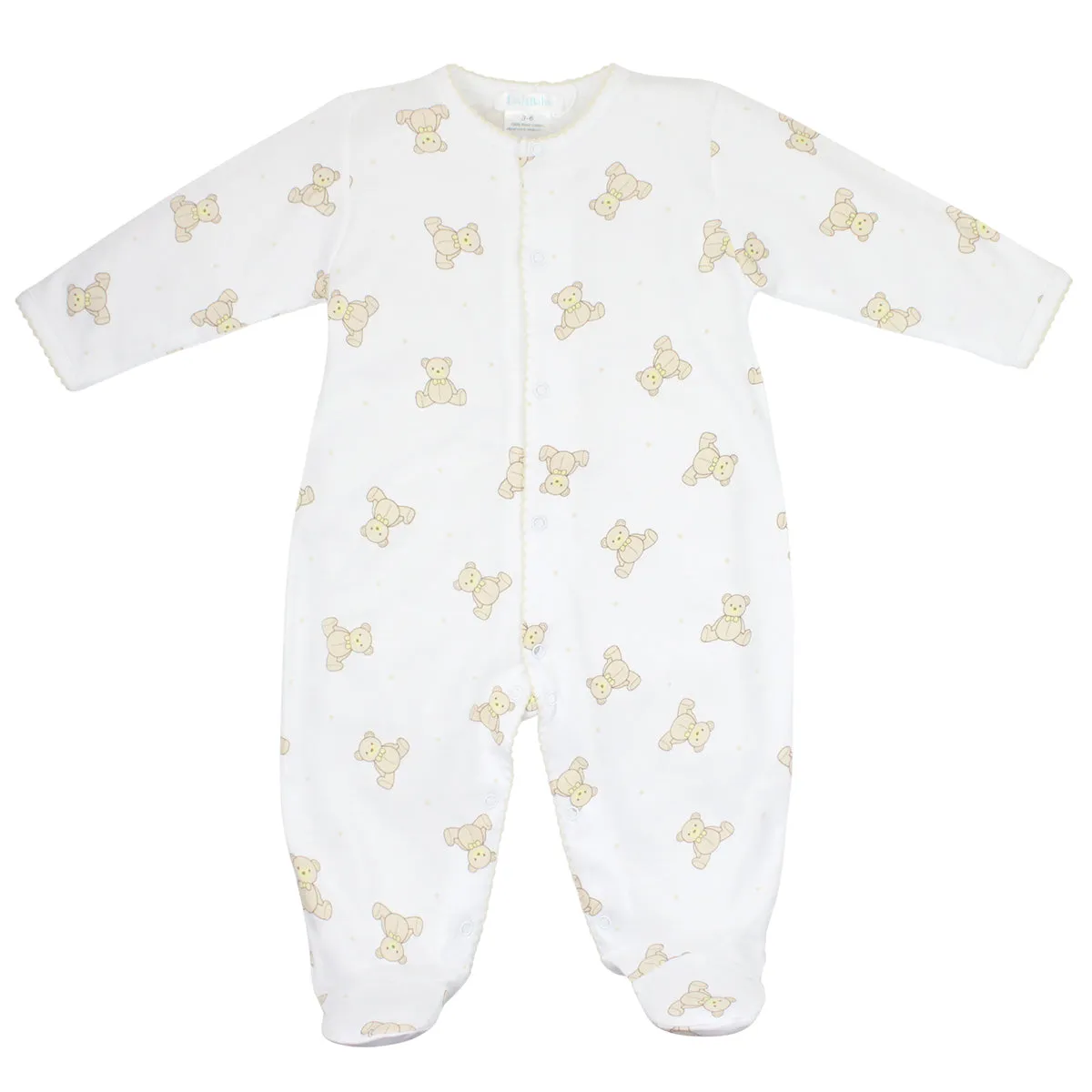 Teddy Bear Printed Footie | Baby Unisex
