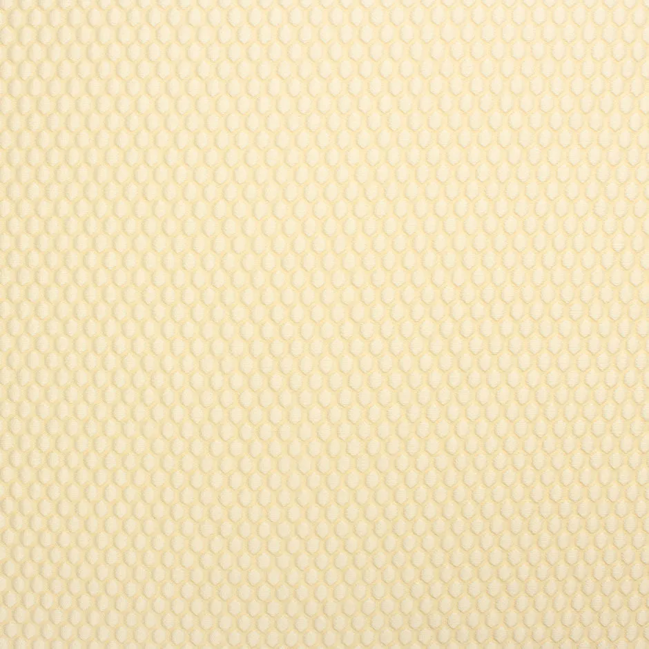 Vanilla Yellow Hexagon Jacquard Microfibre