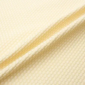 Vanilla Yellow Hexagon Jacquard Microfibre