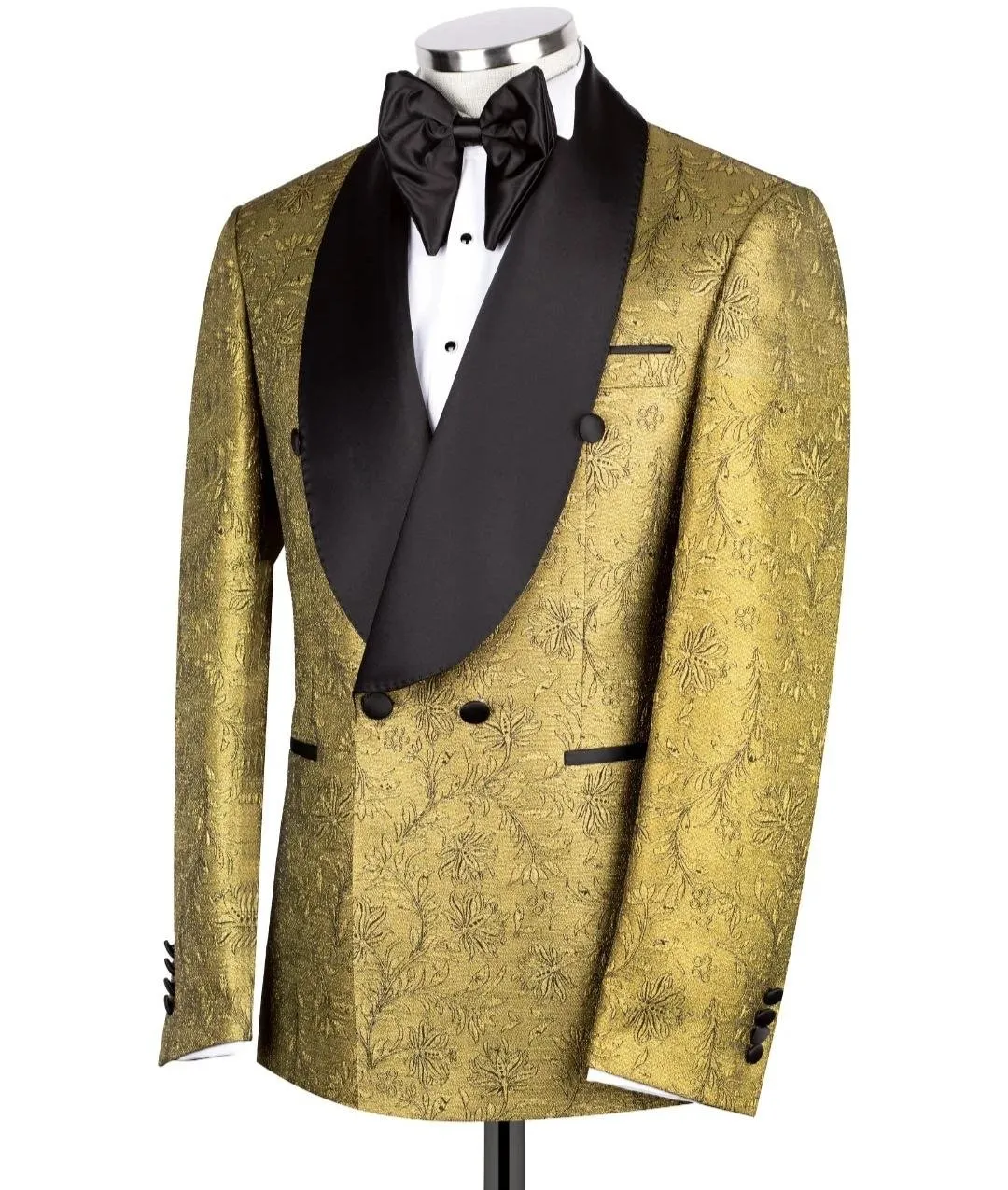 Wide Lapel Gold Tuxedo