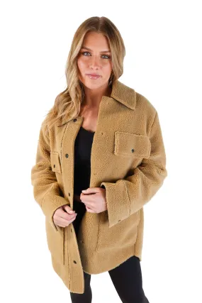 Zara Teddy and Vegan Leather Coat (S)